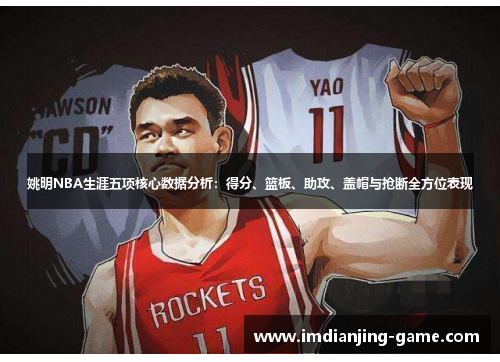 姚明NBA生涯五项核心数据分析：得分、篮板、助攻、盖帽与抢断全方位表现